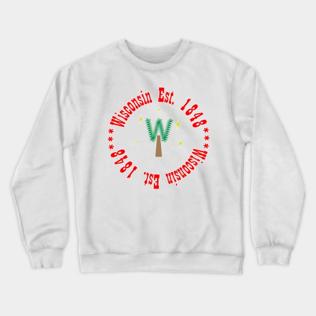 Wisconsin Lover Crewneck Sweatshirt by Indimoz